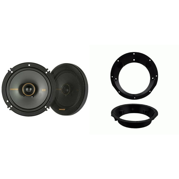 Kicker KSC 6.5" & Adaptors Compatible With 98-13 Harley  with Batwing Fairing