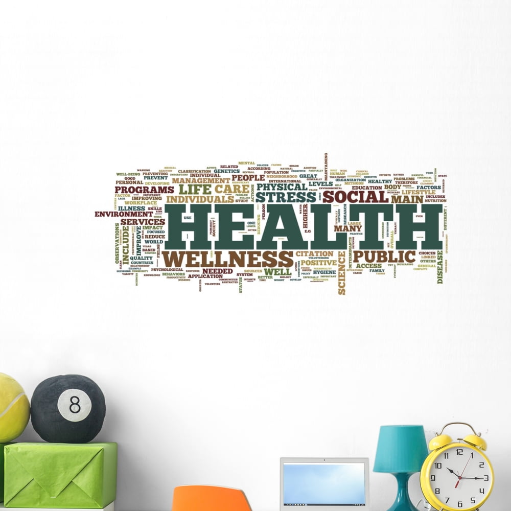 Word Cloud Health Wall Decal by Wallmonkeys Peel and Stick Graphic (48 ...