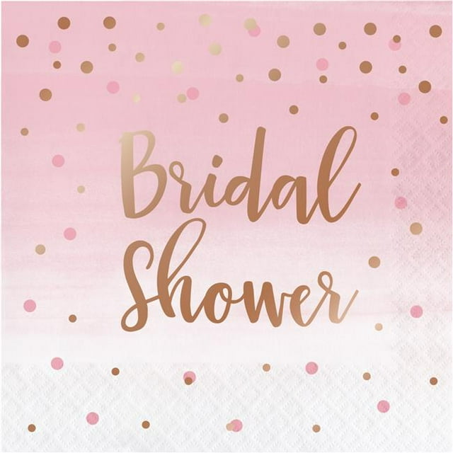 Creative Converting 340156 Rose All Day Bridal Shower Napkins, 16 Count