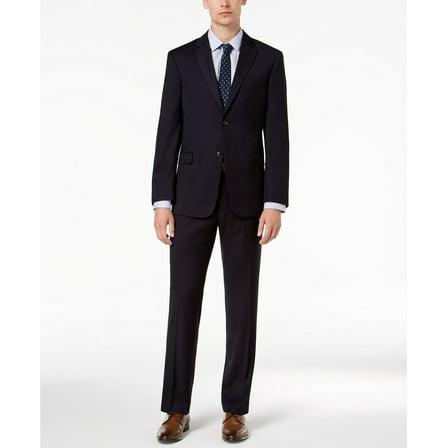 Tommy Hilfiger Men's Modern-Fit THFlex Stretch Navy Twill Suit Size 44Reg