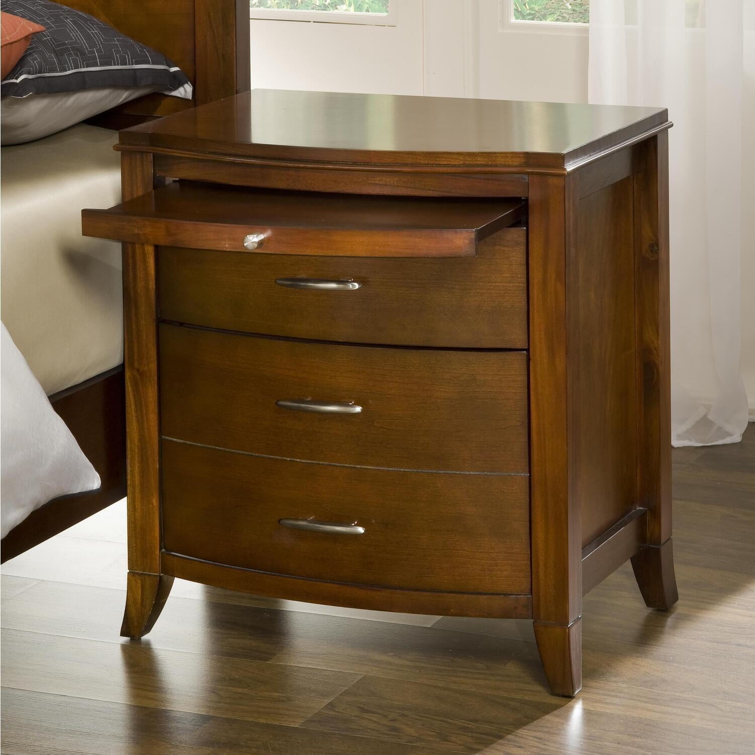 Modus Furniture Brighton Two Drawer Nightstand in Cinnamon