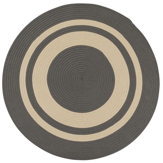 Colonial Mills Rug CN70R120X120 Coronado Round Braided Rug Grey - 10 ft.