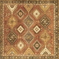 thumbnail image 1 of Ahgly Company Indoor Square Persian Brown Traditional Area Rugs, 4' Square, 1 of 4