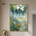 thumbnail image 3 of Green Moss Monet Garden Green Abstract Canvas Wall Art by Art Remedy, Gold Floater Frame, 36"x54", 3 of 7