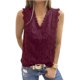 thumbnail image 1 of Blusa sin mangas informal transpirable con cuello en V y encaje para mujer para verano, 1 of 6