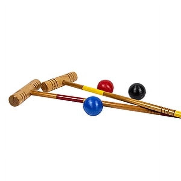 Gener8 Wood 6 Player Croquet Lawn Game Set (24 Pieces)
