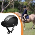 thumbnail image 6 of TTETTZ Equestrian Helmet Adjustable Head Circumference 48-52cm Lightweight for Kids Black Siilver, 6 of 9