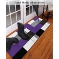 thumbnail image 3 of Purple Gray Front Door Mat Abstract Color Block Geometric Modern Welcome Doormat Indoor Outdoor Entrance Floor Mat Non-Slip Washable Runner Rug for Front Porch Decor 20x63 Inch, 3 of 6