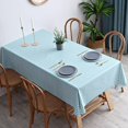 thumbnail image 1 of HQJHQS Heavy Duty Vinyl Table Cloth Plastic Tablecloths, Waterproof Oil Proof Spill Proof Tablecloth, Wipe Clean PVC Rectangle Table Cover for Indoor and Outdoor Use 31x47 Inch 80x120cm, 1 of 1