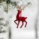 thumbnail image 4 of Adorno de árbol de Navidad Vino, collar rojo de libélula de alce en bandos | 5,1"x5,1" Poliéster | Costuras duraderas, textura 3D, accesorio de decoración para fiestas en casa, 4 of 6