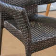 thumbnail image 3 of Porto Outdoor 5 Piece Wood and Wicker Dining Set, Teak, Multi Brown, 3 of 7