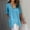 35-Blue, variant on SELONE Oversized T Shirts for Women Plus Size Half Sleeve Tops Blouses Regular Fit T Shirts Pullover Tees Tops Solid T-Shirts V Neck Tops Casual Blouses Easy Care Soft Breathable Pullover Green XXXXL