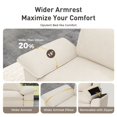 thumbnail image 5 of Sophia&William 3-Seat Modular Sectional Sofa Sets, Modern Corduroy Cloud Couch Sofa Oversized Sectional with 3 Pillows for Living Room,Beige, 5 of 11