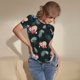 thumbnail image 3 of Balery Baby Sloths Sleeping Body de cuello redondo de manga corta para mujer Tops de manga corta Tops básicos-Large, 3 of 7