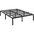 thumbnail image 1 of Tamaño completo metal marco de cama, 12-pulgada heavy duty platform con under cama almacenamiento, sturdy mattress foundation support slats, 1 of 6