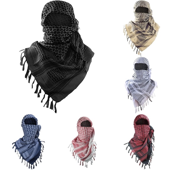 HNMKIU Men Women Head Neck Wrap Shawl Motorcycle Paintball Face Scarf Breathable Multifunctional Bandana ,Black
