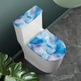 thumbnail image 2 of FOR U DESIGNS Marble Print Toilet Lid Cover with Toilet Tank Lid Cover 2 Pcs Portable Bathroom Toilet Cozy Set Universal Fit for Oval Elongated Round Toilet Seat Covers, 2 of 8