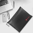 thumbnail image 3 of 1pc Fire-proof Waterproof File Bag Safety Briefcase Documents Bag (Black), 3 of 8