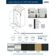 thumbnail image 2 of Aston Sdr985fruw-463280 Nautis Xl 80" High X 46" Wide Hinged Frameless Shower Door - Gold, 2 of 7