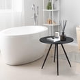 thumbnail image 3 of CERBIOR Round Side Table, End Table for Indoor & Outdoor Use, Small Side Tables for Small Spaces All Matte Black, 3 of 7