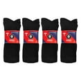 thumbnail image 5 of 8 Pairs of Diabetic Warm Slipper Socks, Extra Thick Cotton Triple Cushioned Crew Socks (Black, Size 10-13), 5 of 5