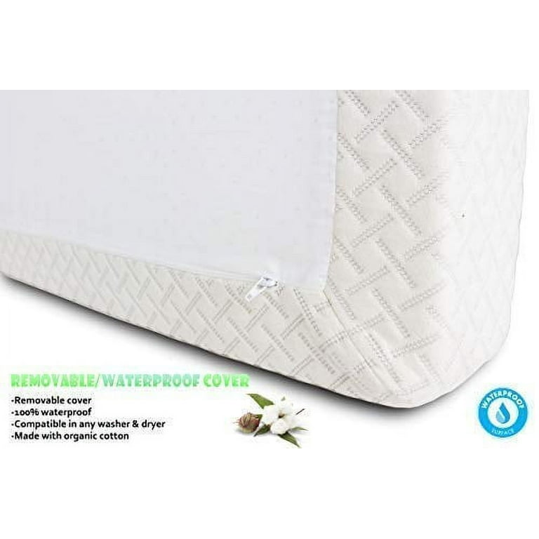 Memory Foam Crib Mattress & Toddler Mattress 38x26x3with Removable Bamboo  Cover