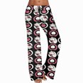 thumbnail image 2 of Kawaii Pajamas for Women Girls Cartoon Cat All Over Print Flannel Christmas Halloween Anime Soft Sleep Pajamas Pants, 2 of 5