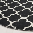 thumbnail image 3 of SAFAVIEH Montauk Nelson Geometric Cotton Area Rug, Black/Ivory, 6' x 6' Round, 3 of 6