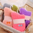 thumbnail image 4 of ZHENHONG Casual Socks for Women Colorful Women Soft Bed Socks Winter Warm Slipper Fleece Sock, 4 of 4