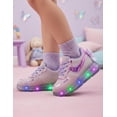 thumbnail image 3 of Tenis Luces Para Niña Con Moño Color Lila Super Lindos lila 17.5, 3 of 8