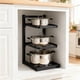 thumbnail image 5 of Estante de acero inoxidable para ollas y sartenes | Organizador ajustable de 3 niveles debajo del fregadero | Estante para gabinetes de cocina que ahorra espacio, 5 of 6