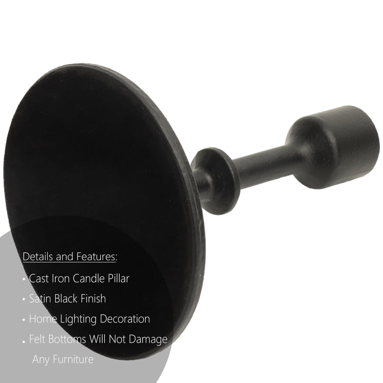 Better Homes & Gardens Black Cast Iron Taper Candle Holders, 4-Pack photo 6