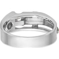 thumbnail image 5 of 10K Two-Tone Ibgoodman Men's Cross Satin Diamond Complete Ringsize 10 - Jbsp, 5 of 5