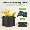 thumbnail image 4 of Nvzi Bolsas para cultivo de plantas de 5 galones, paquete de 5 macetas Tomoato, tela no tejida con aireación, macetas resistentes para jardinería para vegetales, hierbas y flores, color negro, 4 of 5