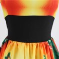 thumbnail image 5 of Bigersell Dresses for Women Woman Fashion Halter Neck Christmas Print Elastic Waist Slim Hem Dress Regular Maxi Dress Style 26593, Female Ankle-Length Dresses Orange L, 5 of 8
