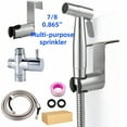 thumbnail image 1 of Rociador de Bidé de Mano para Inodoro, Control de Presión de Agua Ajustable con Manguera de Bidé para Lavado Femenino, Pañal de Tela de Grifo de Bidé Cepillado de Acero Inoxidable para Lavado de Bebé, 1 of 7