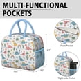 thumbnail image 6 of Womens White Dinosaurs Rainbows Plants Pattern Lunch Box for Work,Insulated Lunch Bag for Women,Loncheras Para Mujer,Leakproof Adult Lunch Bag for Work,Beach,Travel,Picnic,Camping, 6 of 7