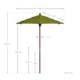 thumbnail image 5 of California Umbrella  7.5' Round Marenti Wood Frame Patio Umbrella with Pacifica Fabric, Base Not Included Ginkgo, 5 of 5