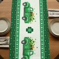 thumbnail image 5 of Table Runners 90 Inches Long Dress Scarves, Saint Patrick's Day Farmhouse Coffee/Dining/Kitchen Table Runner for Living Room, Luck Leaves Car Green Buffalo Plaid 13x90 Inch, 5 of 9