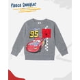 thumbnail image 2 of Disney Cars Lightning McQueen Toddler Boys’ Outfit Set - Two Piece Sweatshirt with Racing Graphics & Jogger Pants (4T), 2 of 5