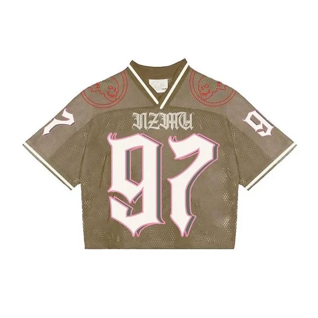 Camiseta de fútbol Y2K, camiseta holgada de empalme estadounidense de moda, ropa de calle informal transpirable, camiseta unisex de manga corta