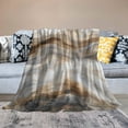 thumbnail image 5 of FCXZI Marbled Surface Brown White Flannel Blanket, Reversible Lightweight 30*40in, 5 of 7