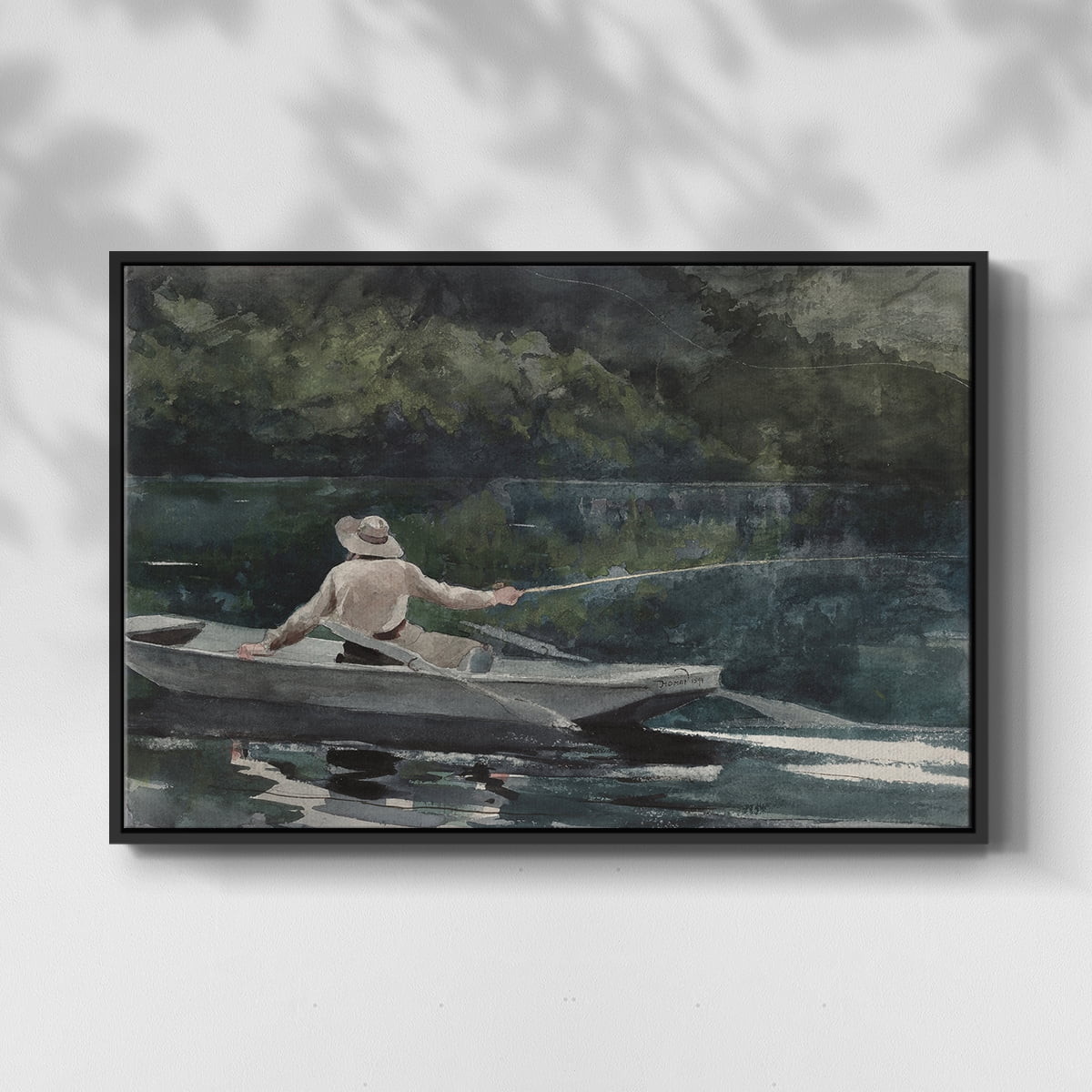 Vintage Landscape-CCCXLIX By Wexford Home Framed in Black Wood Gallery Wrapped Canvas 17 in. x 25 in.