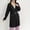 Black, variant on Women's V-Neck thermal Wrap Robe, Warm Oversized Mid Length Sleep Robe with Tie Belt for Fall Winter Purple XXL