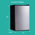 thumbnail image 3 of Koolatron Refrigerador Compacto de Acero Inoxidable con Congelador, 4,4 cu ft (124 L), 3 of 5