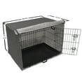 thumbnail image 6 of Antique Dog Crate Cover, Simplistic Monochrome Vintage Trellis Lattice Design Continuous Pattern, Easy to Use Pet Kennel Cover Small Dogs Puppies Kittens, 7 Sizes, Grey and Dark Grey, by Ambesonne, 6 of 6