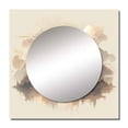 thumbnail image 2 of Designart "Bold Mountain Wilderness Majestic Peaks" Abstract Landscape Square Mirror For Wall Decor - Large Beige Square Printed Wall Mirror Art - Wall Mounted Square Large Mirror, 2 of 5