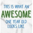 thumbnail image 2 of What An Awesome 1 Year Old Looks Like Romper Boys or Girls Infant Baby Brisco Brands 12M, 2 of 6