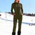 thumbnail image 1 of Yourumao Combinaisons de Ski pour Femmes Fermeture Éclair devant Col Montant Manches Longues une Pièce Combinaisons de Ski Sports de Plein Air Combinaison de Neige Extensible, 1 of 7