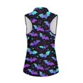 thumbnail image 6 of Yuyamidu Purple Blue Bat Sleeveless Golf Shirts for Ladies Stretchy Breathable Fabric, Slim Tailored Fit, Suitable for Golf Training, Tennis, Casual Outdoor Sports Wear for Female, 6 of 8